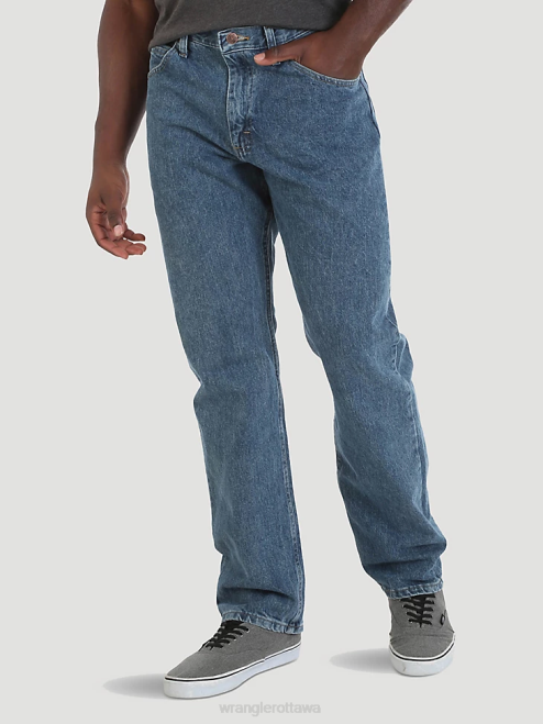 Wrangler Clothing Vintage Stone (10ZM200VS) Men Authentics Relaxed Fit Cotton Jean 8V2H111
