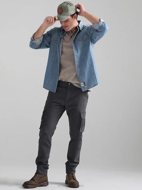 Wrangler Clothing Asphalt (70DYWAS) Men Flex Tapered Cargo Pant 8V2H225