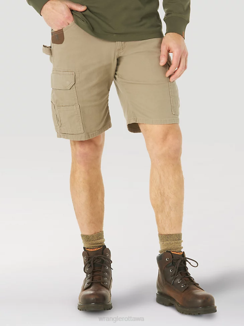Clothing Dark Khaki (3W362DK) Men Wrangler RIGGS Workwear Stretch Ranger Cargo Short 8V2H536