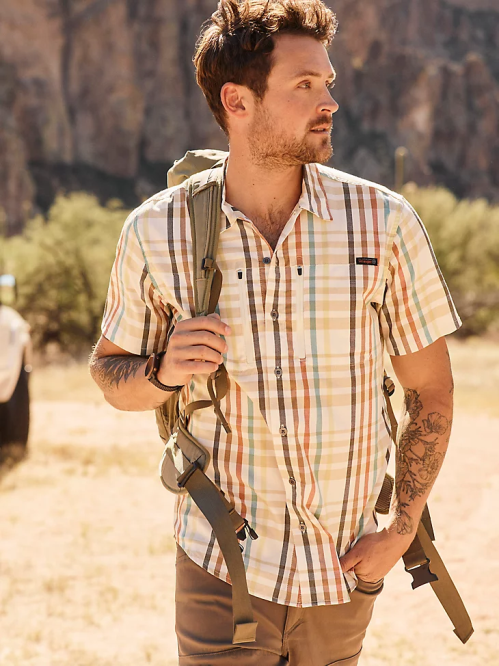 Clothing Carolina Beach (112331234) Men Wrangler ATG By Horizon Plaid Shirt 8V2H296