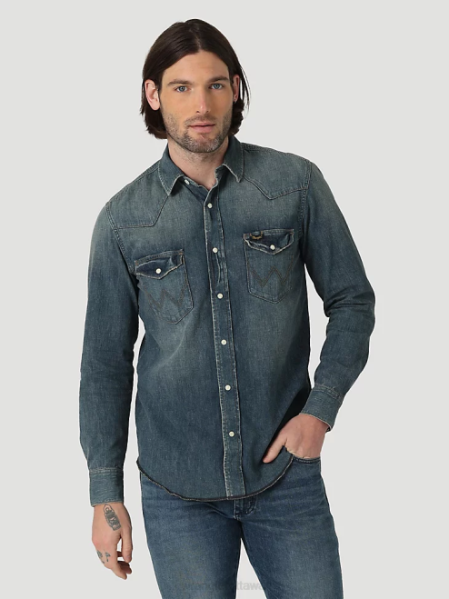 Wrangler Clothing Clay Washed (112319084) Men Heritage Workshirt 8V2H476