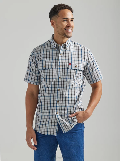 Wrangler Clothing Downpour (112325152) Men RIGGS Workwear Plaid Work Shirt 8V2H672