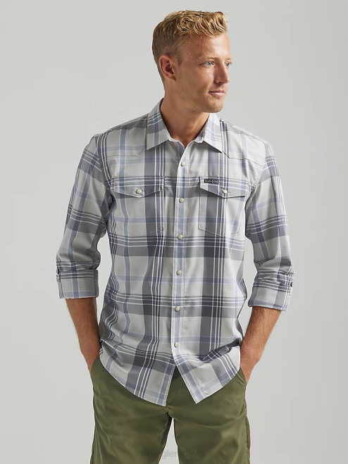 Wrangler Clothing Gunnison River (112331265) Men ATG Western Shirt 8V2H452