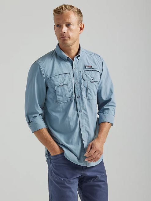 Wrangler Clothing Tradewinds (112333906) Men ATG Angler Long Sleeve Shirt 8V2H653