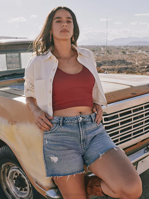 Wrangler Clothing Bloom (112333478) Women High Rise Mid Thigh Short 8V2H826