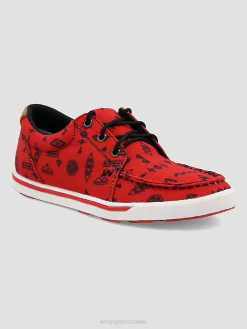 Wrangler Footwear Red/Black (112318572) Women Southwestern Print Low Top Sneaker 8V2H931