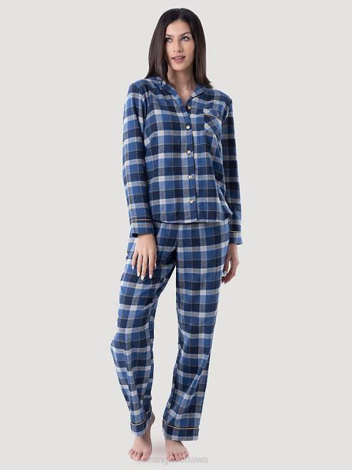 Wrangler Clothing Blue (112330414) Women Merry Plaid Sleep Set 8V2H929
