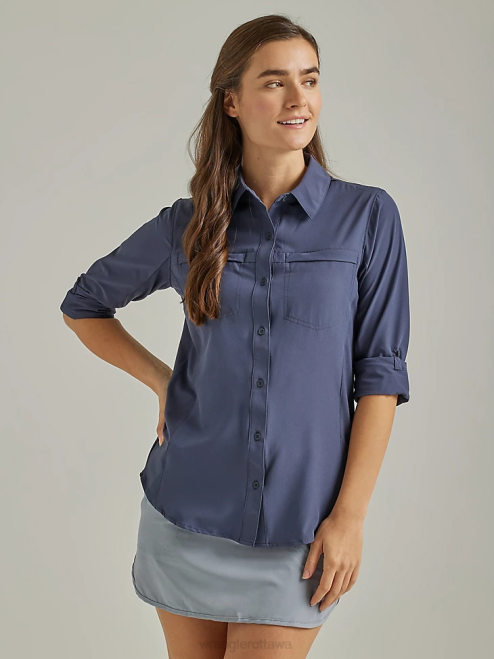 Wrangler Clothing Blue Nights (112333894) Women ATG By Trail Shirt 8V2H887