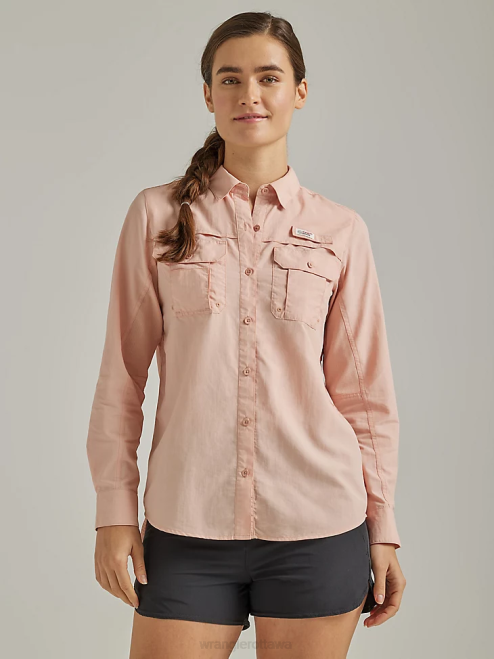 Wrangler Clothing Rose (112331505) Women ATG By Angler Shirt 8V2H899