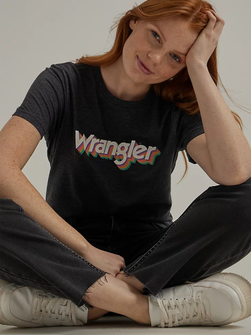 Wrangler Clothing Caviar (112335909) Women Classic Ringer Tee 8V2H872