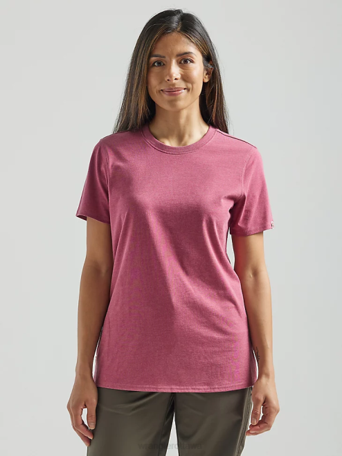 Wrangler Clothing Dry Rose (112325043) Women RIGGS Workwear Short Sleeve Performance T-Shirt 8V2H879