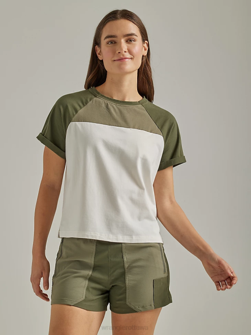 Wrangler Clothing Dusty Olive (112333892) Women ATG By Compass Tee 8V2H904