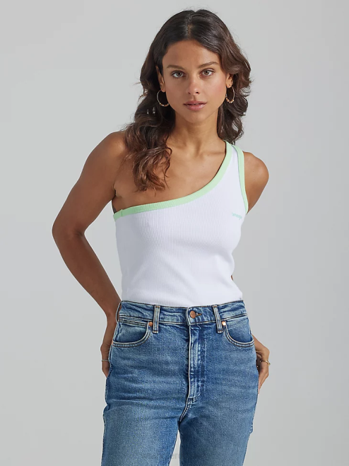 Wrangler Clothing White (112334738) Women One Shoulder Cami 8V2H873